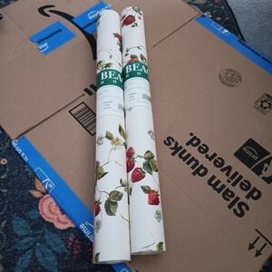 VTG Waverly Strawberry Print Prepasted Wallpaper Set Design 11408 Lot 25 2 Rolls